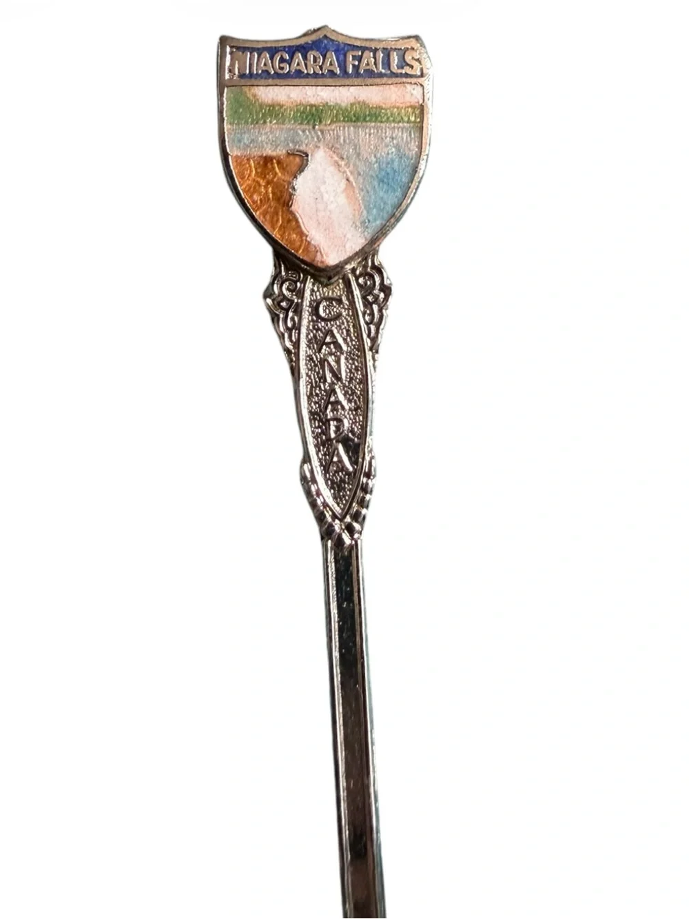 Vintage Silver Souvenir Spoons Set From Niagara Falls, Canada and Lake Placid